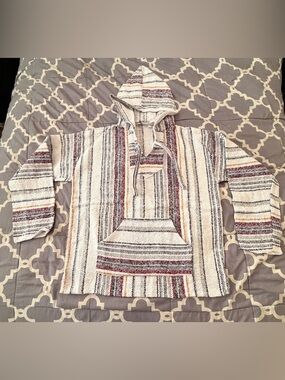 NWOT Baja Hoodie, also commonly referred to as a drug rug jerga, or surf poncho